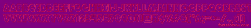 Governorengrave Font – Red Fonts on Purple Background