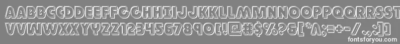 フォントGovernorengrave – 灰色の背景に白い文字