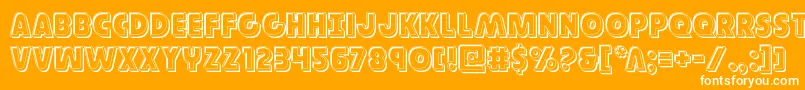 フォントGovernorengrave – オレンジの背景に白い文字