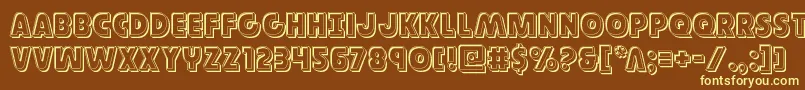 Governorengrave Font – Yellow Fonts on Brown Background