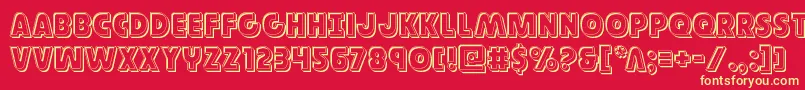 Governorengrave Font – Yellow Fonts on Red Background