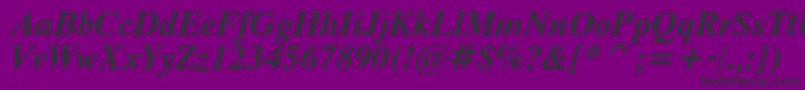 Weitere Informationen zur ThamescBolditalic-Schriftart ThamescBolditalic-Schriftart – Schwarze Schriften auf violettem Hintergrund