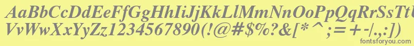 ThamescBolditalic Font – Gray Fonts on Yellow Background