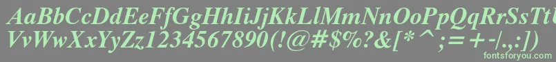 More about ThamescBolditalic Font ThamescBolditalic Font – Green Fonts on Gray Background