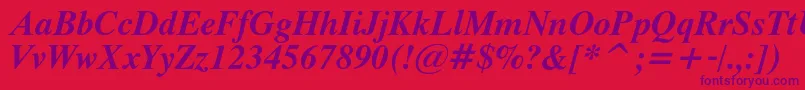 ThamescBolditalic Font – Purple Fonts on Red Background