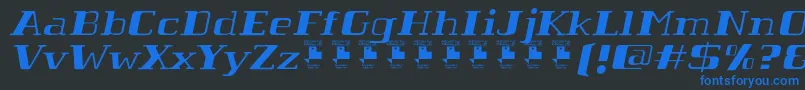TabaibaWildItalicPersonalUse Font – Blue Fonts on Black Background