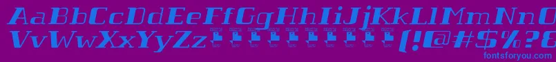 TabaibaWildItalicPersonalUse Font – Blue Fonts on Purple Background