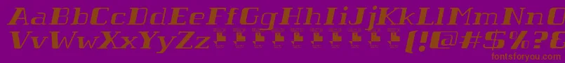 TabaibaWildItalicPersonalUse Font – Brown Fonts on Purple Background