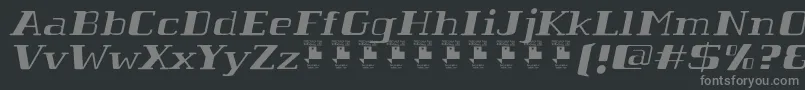 Weitere Informationen zur TabaibaWildItalicPersonalUse-Schriftart TabaibaWildItalicPersonalUse-Schriftart – Graue Schriften auf schwarzem Hintergrund