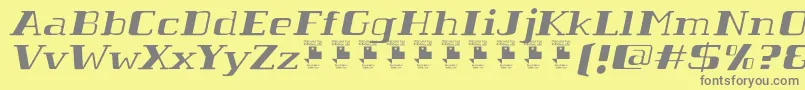TabaibaWildItalicPersonalUse Font – Gray Fonts on Yellow Background