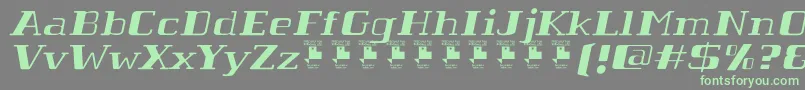 TabaibaWildItalicPersonalUse Font – Green Fonts on Gray Background