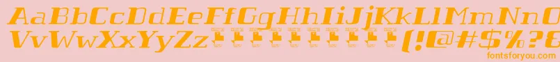 TabaibaWildItalicPersonalUse Font – Orange Fonts on Pink Background