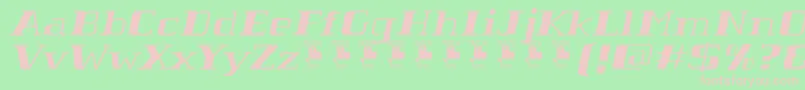TabaibaWildItalicPersonalUse Font – Pink Fonts on Green Background