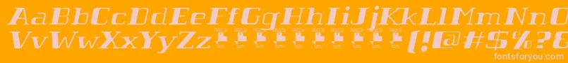 TabaibaWildItalicPersonalUse Font – Pink Fonts on Orange Background