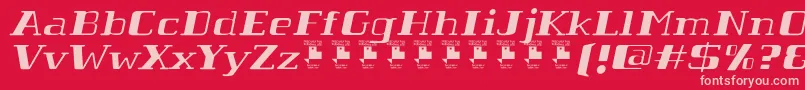 TabaibaWildItalicPersonalUse Font – Pink Fonts on Red Background