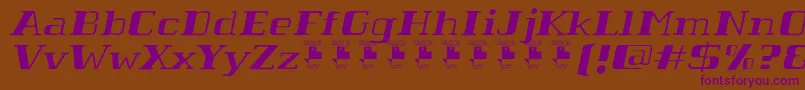 TabaibaWildItalicPersonalUse Font – Purple Fonts on Brown Background