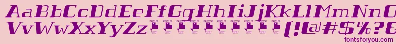 TabaibaWildItalicPersonalUse Font – Purple Fonts on Pink Background