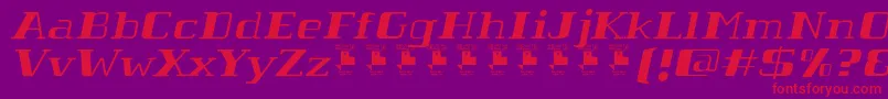 TabaibaWildItalicPersonalUse Font – Red Fonts on Purple Background