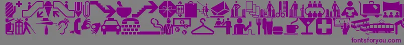 Glyphyxonenf Font – Purple Fonts on Gray Background