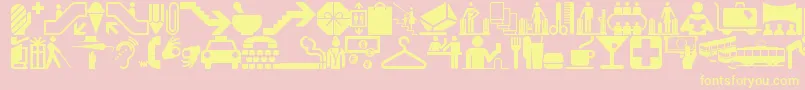 Glyphyxonenf Font – Yellow Fonts on Pink Background
