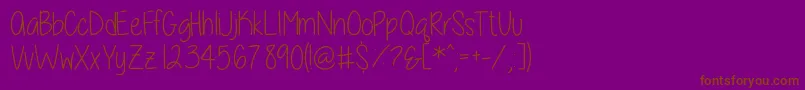 ALittleSunshine Font – Brown Fonts on Purple Background