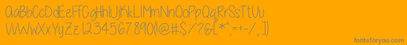 ALittleSunshine Font – Gray Fonts on Orange Background