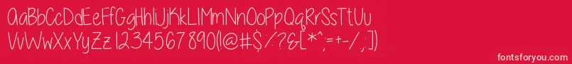 fuente ALittleSunshine – Fuentes Rosadas Sobre Fondo Rojo