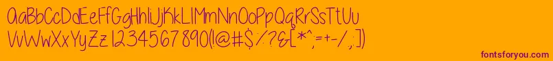 Weitere Informationen zur ALittleSunshine-Schriftart ALittleSunshine-Schriftart – Violette Schriften auf orangefarbenem Hintergrund
