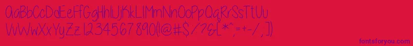 ALittleSunshine Font – Purple Fonts on Red Background