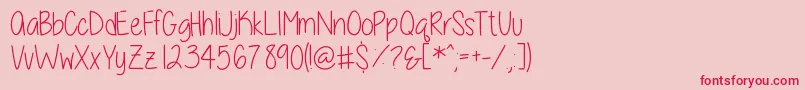 ALittleSunshine-Schriftart – Rote Schriften auf rosa Hintergrund