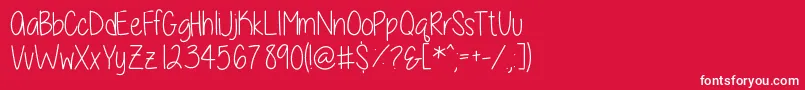 ALittleSunshine Font – White Fonts on Red Background