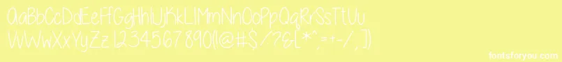 ALittleSunshine Font – White Fonts on Yellow Background