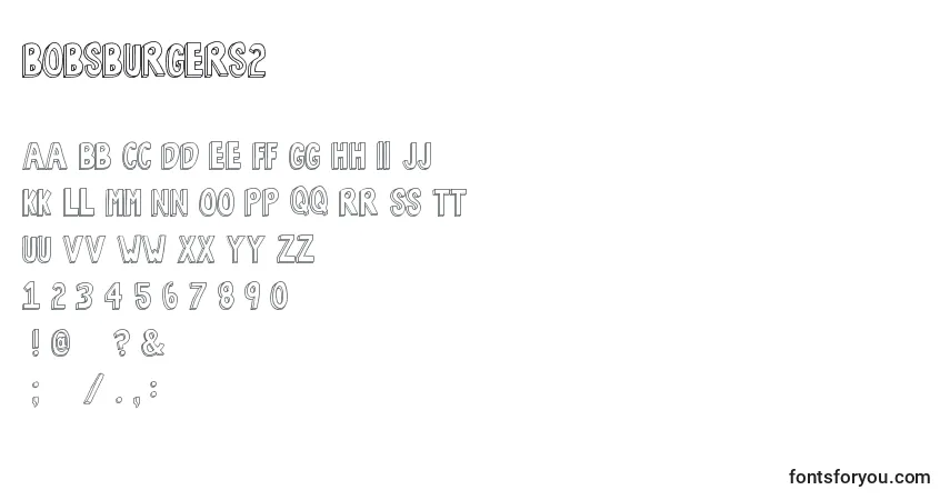 Schriftart BobsBurgers2 – Alphabet, Zahlen, spezielle Symbole