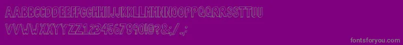 BobsBurgers2-Schriftart – Graue Schriften auf violettem Hintergrund