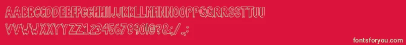 BobsBurgers2 Font – Green Fonts on Red Background