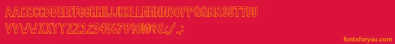 BobsBurgers2 Font – Orange Fonts on Red Background