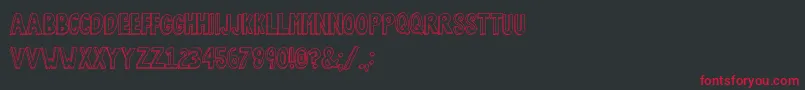 BobsBurgers2 Font – Red Fonts on Black Background