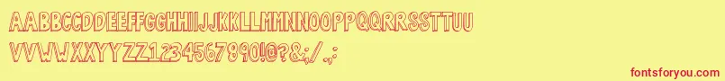 BobsBurgers2 Font – Red Fonts on Yellow Background