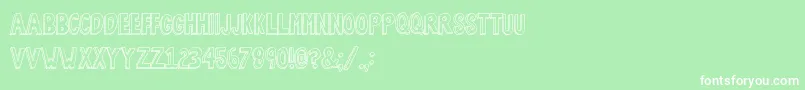 BobsBurgers2 Font – White Fonts on Green Background