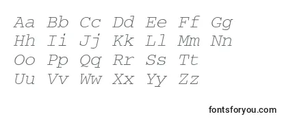 CourierisocttItalic Font