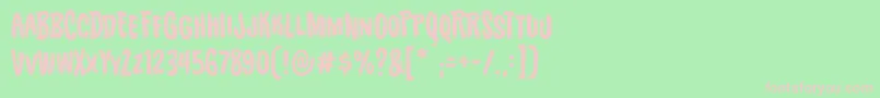 BuriedbeforebbReg Font – Pink Fonts on Green Background