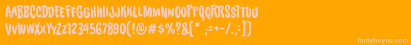 BuriedbeforebbReg Font – Pink Fonts on Orange Background