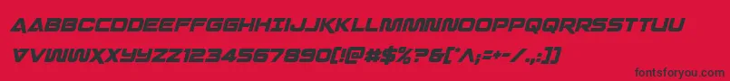 Quarkstormcondital Font – Black Fonts on Red Background