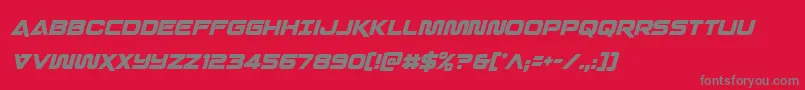 Quarkstormcondital Font – Gray Fonts on Red Background