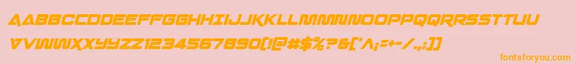 Quarkstormcondital Font – Orange Fonts on Pink Background