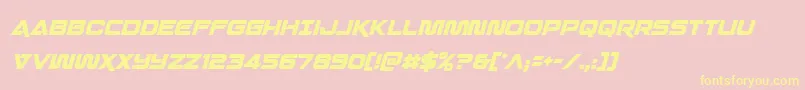 Quarkstormcondital Font – Yellow Fonts on Pink Background