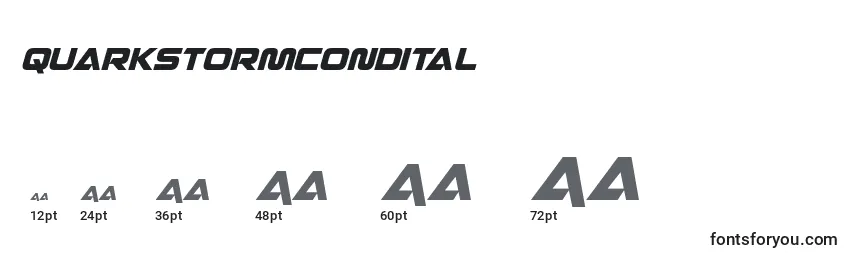 Quarkstormcondital Font Sizes
