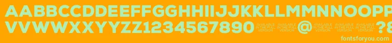 NexarustsansBlack Font – Green Fonts on Orange Background