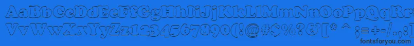 ACooperblackotl Font – Black Fonts on Blue Background