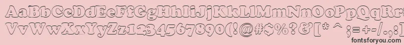 ACooperblackotl Font – Black Fonts on Pink Background